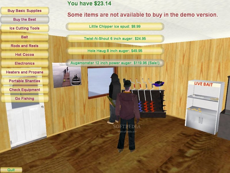 Ice fishing game demo, ice fishing game